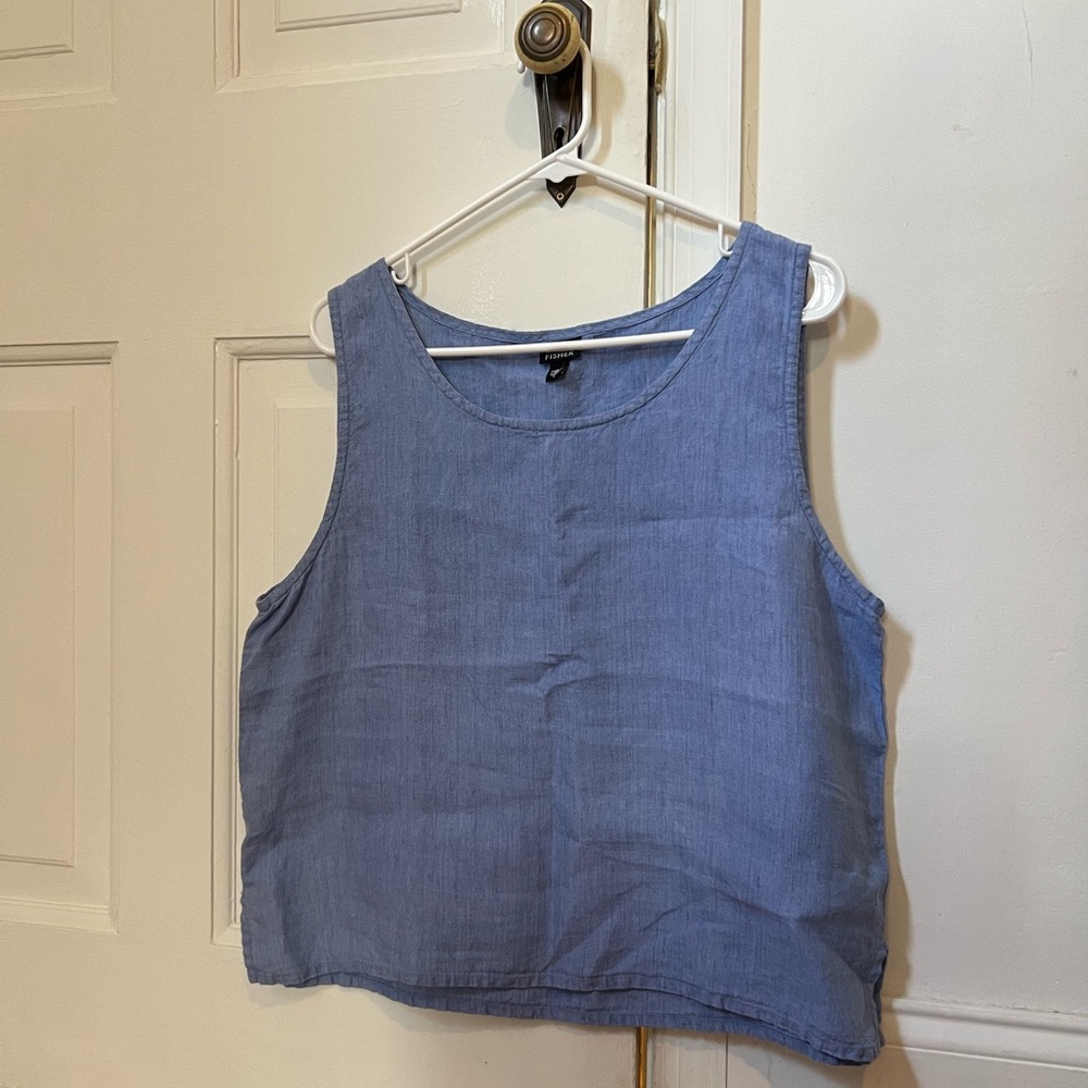 Eileen Fisher linen tank top, size large